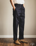 Merz b. Schwanen 1920s Refined Wool-Cotton Worker Chino - Dark Navy
