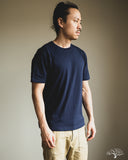 Merz b. Schwanen 1940s Organic Cotton Loopwheel Relaxed Tee - Ink Blue