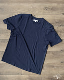 Merz b. Schwanen 1940s Organic Cotton Loopwheel Relaxed Tee - Ink Blue
