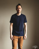 Merz b. Schwanen 1950s Organic Cotton Loopwheel Tee - Ink Blue
