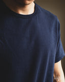 Merz b. Schwanen 1950s Organic Cotton Loopwheel Tee - Ink Blue