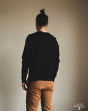 Merz b. Schwanen 1950sLS Organic Cotton Loopwheel Long Sleeve Tee - Black