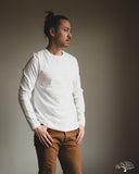 Merz b. Schwanen 1950sLS Organic Cotton Loopwheel Long Sleeve Tee - White