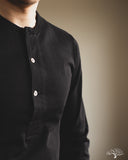 Merz b. Schwanen 206 Long Sleeve Henley - Deep Black
