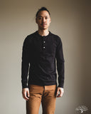 Merz b. Schwanen 206 Long Sleeve Henley - Charcoal
