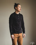 Merz b. Schwanen 206 Long Sleeve Henley - Charcoal