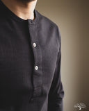 Merz b. Schwanen 206 Long Sleeve Henley - Charcoal