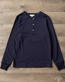 Merz b. Schwanen 206 Long Sleeve Henley - Ink Blue