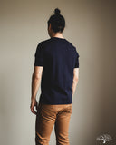 Merz b. Schwanen 207 Loopwheel Short Sleeve Henley - Ink Blue