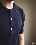 Merz b. Schwanen 207 Loopwheel Short Sleeve Henley - Ink Blue