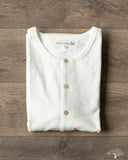 Merz B. Schwanen 207 Loopwheel Short Sleeve Henley - White