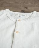 Merz b. Schwanen 207 Loopwheel Short Sleeve Henley - White