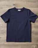 Merz b. Schwanen 214 2-Thread Relaxed Crew Neck Tee - Ink Blue