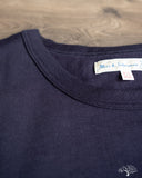 Merz b. Schwanen 214 2-Thread Relaxed Crew Neck Tee - Ink Blue