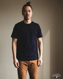 Merz b. Schwanen 214 2-Thread Relaxed Crew Neck Tee - Ink Blue