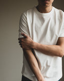 Merz b. Schwanen 214 2-Thread Relaxed Crew Neck Tee - White