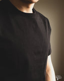 Merz b. Schwanen 215 2-Thread Organic Cotton Crew Neck Tee - Deep Black