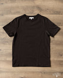 Merz b. Schwanen 215 2-Thread Organic Cotton Crew Neck Tee - Deep Black