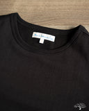 Merz b. Schwanen 215 2-Thread Organic Cotton Crew Neck Tee - Deep Black