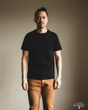 Merz b. Schwanen 215 2-Thread Organic Cotton Crew Neck Tee - Deep Black