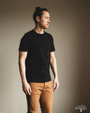 Merz b. Schwanen 215 2-Thread Organic Cotton Crew Neck Tee - Deep Black