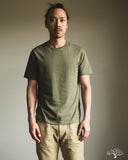 Merz b. Schwanen 215 2-Thread Organic Cotton Crew Neck Tee - Army