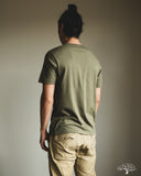 Merz b. Schwanen 215 2-Thread Organic Cotton Crew Neck Tee - Army