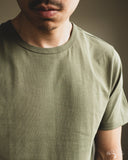 Merz b. Schwanen 215 2-Thread Organic Cotton Crew Neck Tee - Army