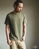 Merz b. Schwanen 215 2-Thread Organic Cotton Crew Neck Tee - Army