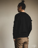 Merz b. Schwanen 2M06 Vintage Machine Refined Long Sleeve Henley - Deep Black