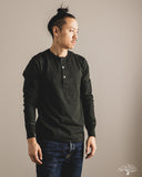 Merz b. Schwanen 2M06 Vintage Machine Refined Long Sleeve Henley - Forest