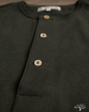Merz b. Schwanen 2M06 Vintage Machine Refined Long Sleeve Henley - Forest