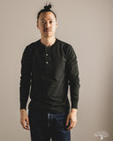 Merz b. Schwanen 2M06 Vintage Machine Refined Long Sleeve Henley - Forest