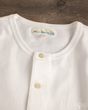 Merz b. Schwanen 2M06 Vintage Machine Refined Long Sleeve Henley - White