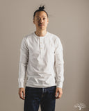 Merz b. Schwanen 2M06 Vintage Machine Refined Long Sleeve Henley - White
