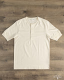 Merz b. Schwanen 2M07 Mid-Century Machine Short Sleeve Henley - Nature
