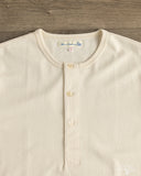Merz b. Schwanen 2M07 Mid-Century Machine Short Sleeve Henley - Nature