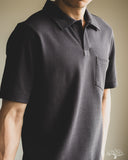 Merz b. Schwanen 2PKPL - Loopwheel Relaxed Fit Pikée Short Sleeve Polo Shirt - Charcoal