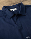 Merz b. Schwanen 2PKPL - Loopwheel Relaxed Fit Pikée Short Sleeve Polo Shirt - Ink Blue