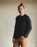 Merz b. Schwanen 2S08 Heavyweight Long-Sleeve Henley - Charcoal