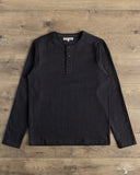 Merz b. Schwanen 2S08 Heavyweight Long-Sleeve Henley - Charcoal