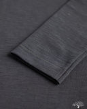 Merz b. Schwanen 2S08 Heavyweight Long-Sleeve Henley - Charcoal