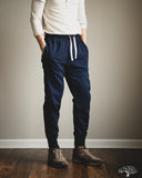 Merz b. Schwanen 3M59 Loopback Fleece Sweatpants - Ink Blue
