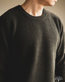Merz b. Schwanen BLADE02 Merino Wool-Cashmere Waffle Pullover - Forest