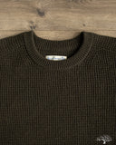 Merz b. Schwanen BLADE02 Merino Wool-Cashmere Waffle Pullover - Forest
