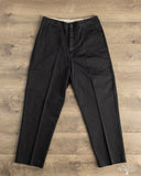 Merz b. Schwanen CHINO01 - 1920's Cotton Twill Worker Chinos - Deep Black
