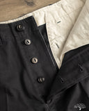 Merz b. Schwanen CHINO01 - 1920's Cotton Twill Worker Chinos - Deep Black