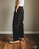 Merz b. Schwanen CHINO01 - Wide Cut Chinos - Deep Black