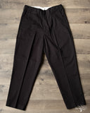 Merz b. Schwanen CHINO01 - Wide Cut Chinos - Deep Black