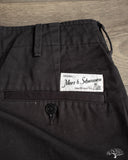Merz b. Schwanen CHINO01 - Wide Cut Chinos - Deep Black